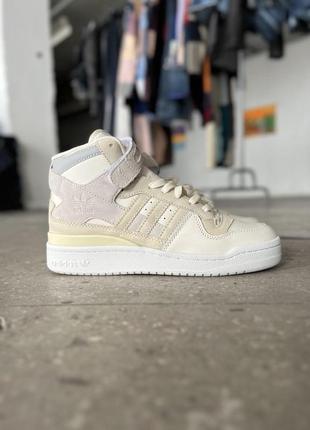 Adidas forum 84 high beige4 фото