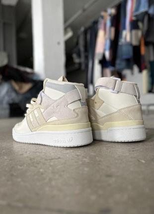 Adidas forum 84 high beige7 фото