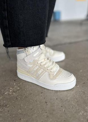 Adidas forum 84 high beige2 фото