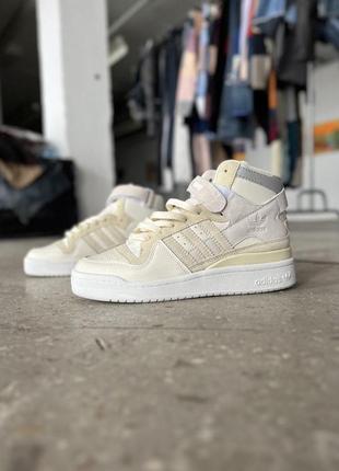 Adidas forum 84 high beige5 фото