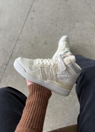 Adidas forum 84 high beige9 фото