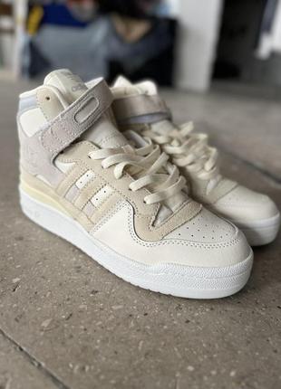 Adidas forum 84 high beige6 фото