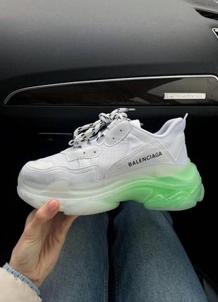 Balenciaga triple s light green