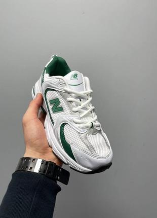 New balance 530 white green v23 фото