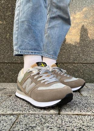 New balance 574 stone island (хутро)3 фото