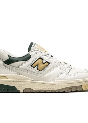 New balance 550 aime leon dore natural green1 фото