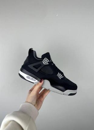 Nike jordan 4 retro se black canvas9 фото