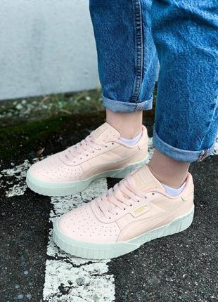 Puma cali basket pink grey2 фото