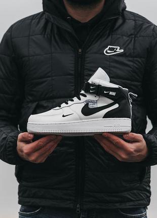 Nike air force 1 lv8 mid white black7 фото