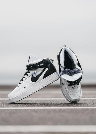 Nike air force 1 lv8 mid white black5 фото