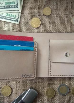Эксклюзивный кошелек (портмоне) из натральної кожи с рисунком ручной работы (11).4 фото