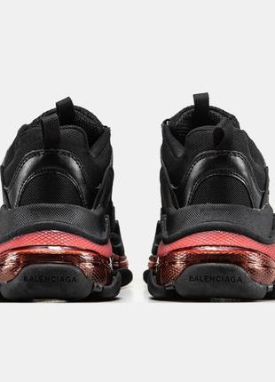 Balenciaga triple s clear sole black red 2.05 фото