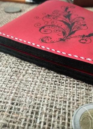 Эксклюзивный кошелек (портмоне) из натральної кожи с рисунком ручной работы. (13)4 фото