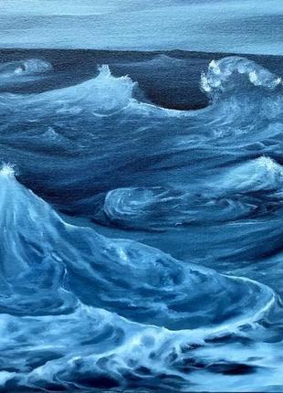 Картина интерьерная маслом на холсте "океанская любовь" 40х60 см
