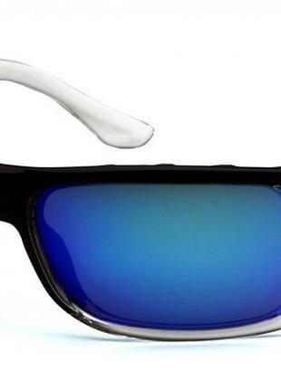 Очки защитные открытые venture gear vallejo crystal (ice blue mirror) аnti-fog, синие зеркальные в прозрачной