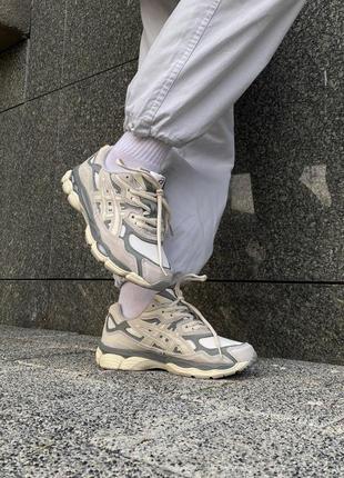 Asics gel-nyc grey beige2 фото