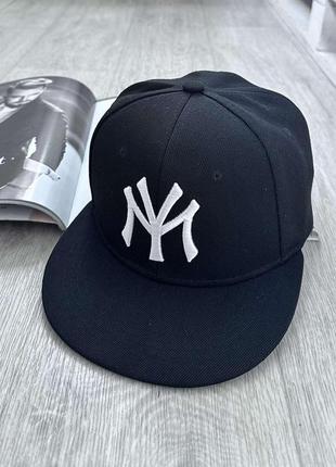 Кепка снепбек (snapback) нью йорк ny  черный с белым  56-61р  (9011)1 фото