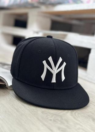 Кепка снепбек (snapback) нью йорк ny  черный с белым  56-61р  (9011)2 фото