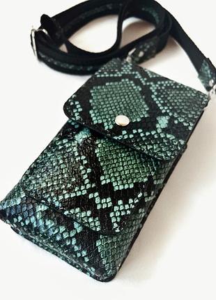 Сумочка для мобільного, натуральна шкіра