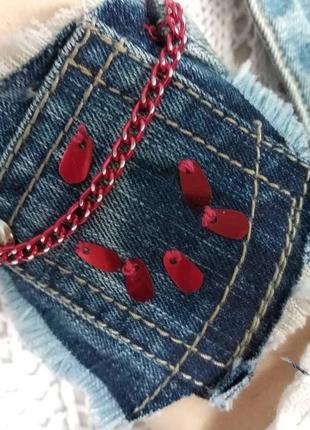 Джинс,браслеты из джинса4 фото