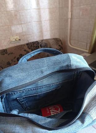 Рюкзак джинсовий ручної роботи в асортименті4 фото