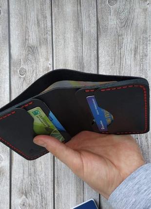 Компактный кошелек с индивидуальным минималистичным дизайном. гаманець. портмоне. натуральная кожа6 фото