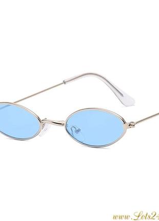Сонцезахисні окуляри вампіри готика кіберпанк вамп блакитні3 фото