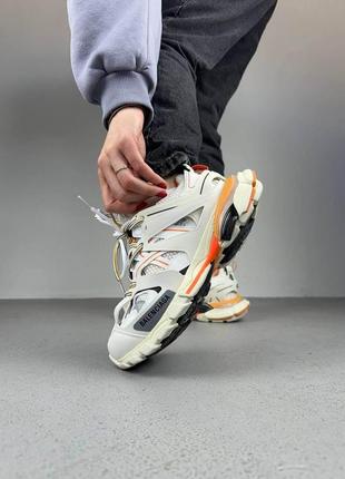 Balenciaga track white orange6 фото