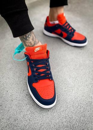 Nike dunk low cl utility orangemeteor blue-sail2 фото