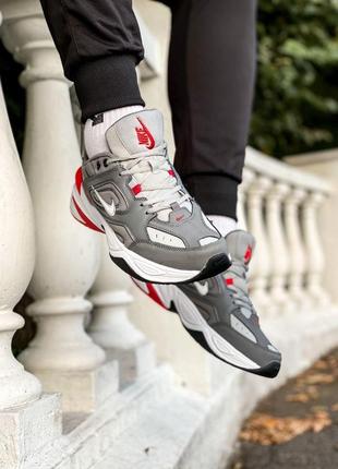 Nike m2k tekno grey red4 фото