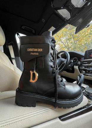 Dior boots black мех