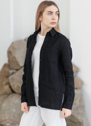 Льняная сорочка женская vil'ni эвора черный