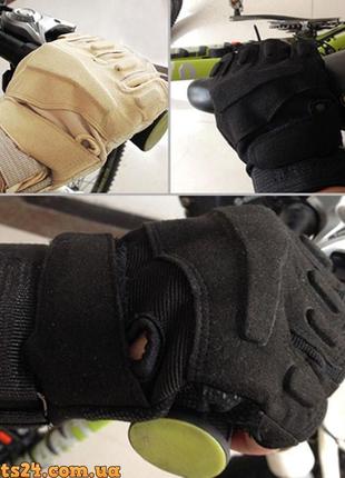 Тактичні рукавички blackhawk без пальців чорні9 фото