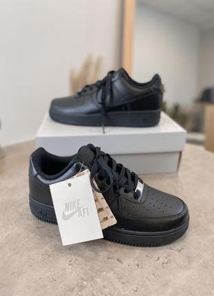 Кросівки nike air force 1 full black9 фото