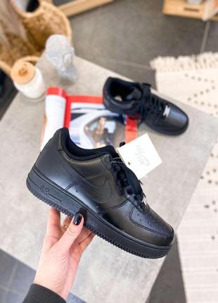 Кросівки nike air force 1 full black6 фото