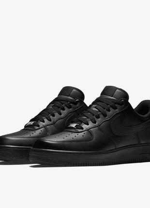 Кросівки nike air force 1 full black1 фото