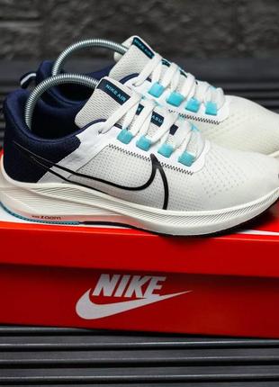 Nike air zoom pegasus white blue1 фото