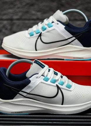 Nike air zoom pegasus white blue2 фото