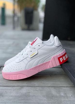 Puma cali basket white pink 18 фото