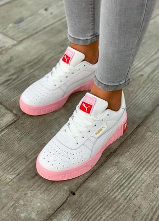 Puma cali basket white pink 15 фото