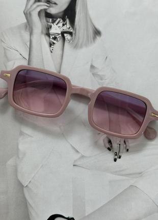 Солнцезащитные очки прямоугольные  унисекс розовый  (0721)