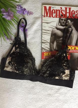 Комбінований бюстік кружево/вишивка secret possessions м/🔥