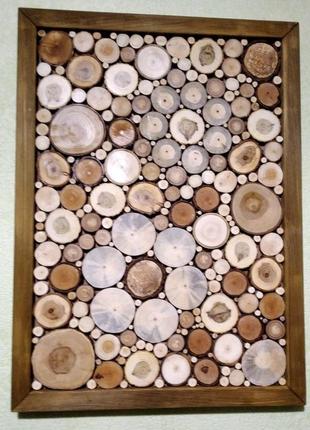 Панно из спилов дерева.