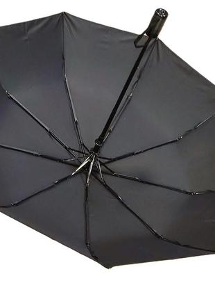 Зонт черный 9 спиц "анти ветер"5 фото
