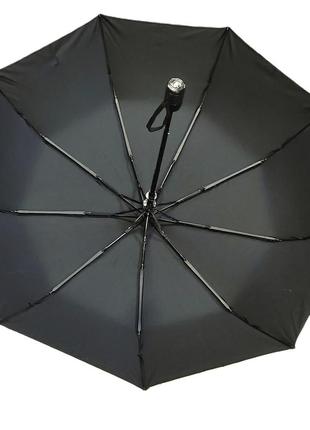 Зонт черный 9 спиц "анти ветер"4 фото