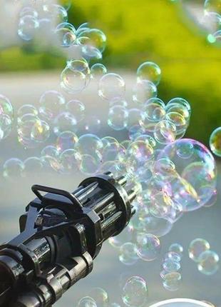 Пулемет-бластер для мыльных пузырей (синий)3 фото