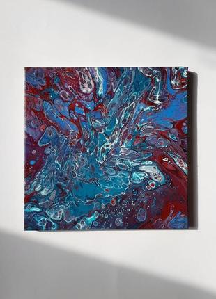 Картина в техніці fluid art, 30х30 см1 фото