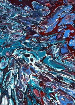 Картина в техніці fluid art, 30х30 см2 фото