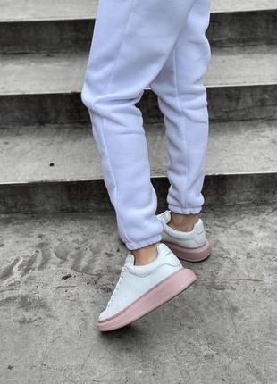 Alexander mcqueen low white pink 14 фото