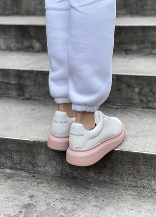 Alexander mcqueen low white pink 17 фото